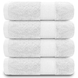 GC GAVENO CAVAILIA Hand Towels For Bathroom - 700 GSM Towels Set of 4 - Egyptian Cotton Towels - Hotel Quality Towels - Machine Washable - White - 50X85