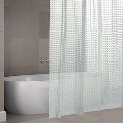 MSV Rideau de Douche EVA 180x200cm Premium 3D Transpararent