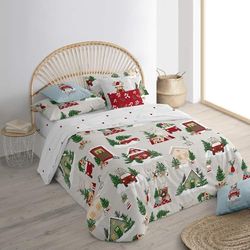 BELUM | Funda nórdica Navidad 50% algodón - 50% poliéster, Funda nórdica con Botones Laponia 7 135 (220x220)