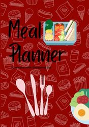 Weekly Meal Planner with Shopping List: Track And Plan Your Meals Each Week 52 Weeks, 7x10 inches, Notes, Tasks, To-Do List and Organization, Red Cover
