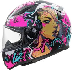 LS2, Casque Moto Intégral Rapid II CYBERG Matt Purple Cyan, XXL