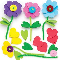 Baker Ross Juego de Apilamiento de Flores - Paquete de 6, Manualidades para Niños (AW355)