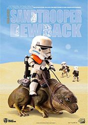 Beast Kingdom Star Wars: A New Hope: Dewback and Sandtrooper EAA-014S figurka z atakiem jajka, wielokolorowa, 15 cm