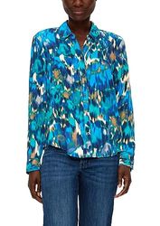 s.Oliver Damesblouse met lange mouwen, blauw 32, blauw, 32