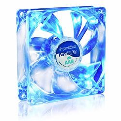 AABCOOLING Super Silent Fan 9 Blue LED - Silent and Efficient 92mm Fan with 4 Anti-vibration Pads, 12V Fan, Intake Fan, CPU Fan, Blue LED Fan 13,6 dB