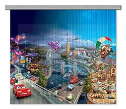 AG Design FCSXL 4326 Cortinas para crianças, tecido, multicolorido, 180 x 160, 2
