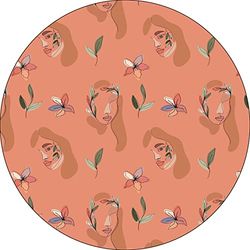 Bonateks, Tappetino per mouse rotondo con stampa digitale, base antiscivolo, per ufficio e casa, diametro: 22 cm
