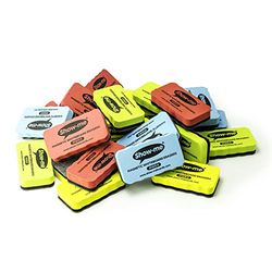 Show Me Magnetic Whiteboard Erasers 24-Pieces, Assorted Colour