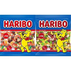 Haribo - Cocktail pica, Caramelos de goma, 1 kg & Mini Tropifrutti - Caramelos de goma - 1 kg