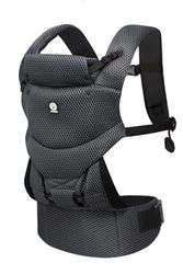 Porte-bébé ergonomique Dooky Urban Comfort (adapté dès la naissance 0-3 ans et 3,5-15 kg, idéal comme premier équipement de bébé, trois possibilités de portage différentes), Grey sapphire