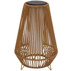 SALOMEA TALL Witte LED zonne-lantaarn met zonnepaneel