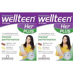 Vitabiotics Wellteen Her Plus - 56 Tablets/Capsules, 56 Count (Pack of 2)