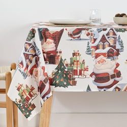 BELUM | Nappe de Noël | Nappe Anti-Taches Table rectangulaire résinée | Nappe en résine (Tacte plastifié) | Nappe de Table | Table ménage (100 x 140 cm)