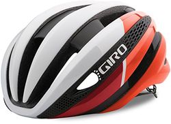 Giro Unisex's Synthe Mips kask rowerowy, matowy biały/czerwony, średni (55-59 cm)