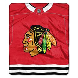 Northwest NHL Chicago Blackhawks Raschel filt, 50" x 60", Jersey