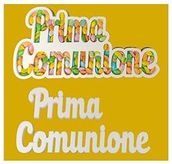 Contenitore Porta confetti in polistirolo con scritta PRIMA COMUNIONE CM 30X60
