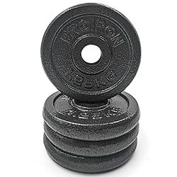PROIRON Halterschijven-set van gietijzer, 1,25 kg, 2,5 kg, 5 kg, 10 kg (verschillende maten) voor 2,5 cm Hanteltang