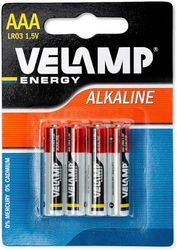 Velamp Batterie Ministilo Alcaline 1,5V – Formato AAA – Confezione da 8 pezzi - Ideali per Controller, Giocattoli, Torce e Dispositivi Elettronici, L'imballaggio può variare
