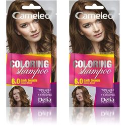 Cameleo - Shampoo Colorante – Dark Blonde - Aggiornamento del colore facile e veloce ''Tone In Tone''. - Senza ammoniaca e ossidanti – Shampoo in bustina - 40ml (Confezione da 2)