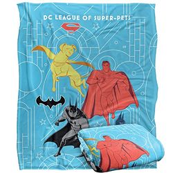 DC LEAGUE OF SUPER PETS Silky Touch Super Soft Throw Blanket 152 x 127 cm