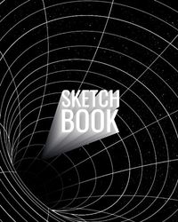 Black Paper Sketchbook: Unleash Your Imagination With This Premium Blank Black Paper Book, Sketching, Writing, Drawing, Painting, Doodling, ... 3d grid wormhole illusion design element