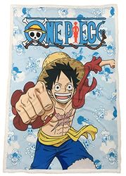 HÔMADICT One Piece Sherpa Blanket – 100 x 150 cm – Soft and Warm Fleece Blanket – Luffy and Comfortable – Officially Licensed