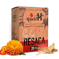 Bye Bye Resaca - Combate los síntomas de la resaca antes que aparezcan - Cansancio, dolores, náuseas, vértigo - Con vitamia B6 y Eleuterococo (Ginseng Siberiano) - Caja con 20 cápsulas