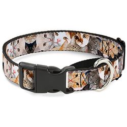 Buckle-Down "" Katze, stapelbar, Martingale Hundehalsband, 3,8 cm, Wide-fits – 23 Neck-medium