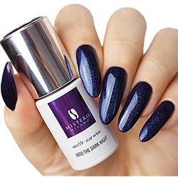 Mistero Milano, Smalto ibrido blu Into the dark night (1264), 6 ml, vernice durevole per professionisti.