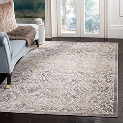 Safavieh Tapis Multi-Usage intérieur/extérieur, Tapis tissé en polypropylène, Gris Clair/Bleu, 120 x 180 cm