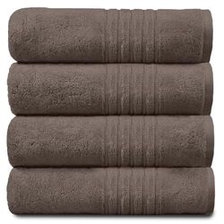 GC GAVENO CAVAILIA 450 GSM Jumbo Bath Sheet, 100% Egyptian Cotton, Walnut, Pack of 4 Hand Towel