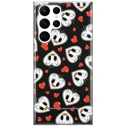 ERT GROUP mobiltelefonfodral för Samsung S22 ULTRA originalt och officiellt licensierat Looney Tunes mönster Tweety 018 anpassad till formen på mobiltelefonen, fodral tillverkad av TPU-plast