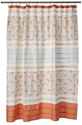 Madison Park Shabby Chic Modern Home Bathroom Décor Bathtub Privacy Screen, Cotton, Coral, 72" W x 72" L (Pack of 1)