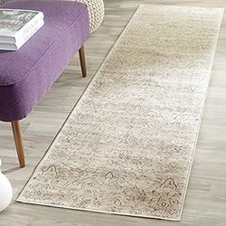 SAFAVIEH Tapis Traditionnel Pour Salon, Salle à manger, Chambre à coucher - Vintage Collection, Tapis à poil court, Ivoire et Gris, 66 X 244 cm