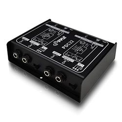 Pyle Passive DI Box, Audio Hum Eliminator, 6.35mm to XLR Converter, Guitar Audio Interface for Home Studio, Music Production Equipment, Sound Card, Audio DAC, M Audio Interface Compatible
