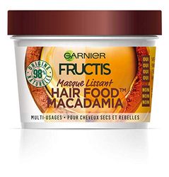 Garnier Fructis - Maschera lisciante multiuso Macadamia per capelli Secchi e ribelli, 390 ml