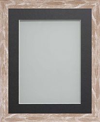 Frame Company Camber Range Brown Picture Photo Frame with Grey Size, 12x10-inch Mounted for 9x7-inch Image