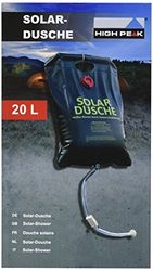 High Peak 41450 - Doccia ad energia Solare, 15 x 26 x 5 cm, Colore: Nero