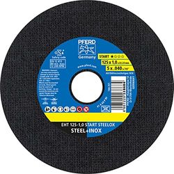 PFERD 69198290 - Disco da taglio da 1,0 mm, 50 pezzi, 125 x 1,0 x 22,23 mm, per acciaio e acciaio inox (INOX)