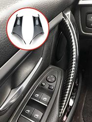 Gelunxin Door Pull Handle Cover for BMW 320,328,330,335,M3 2012-2018 & BMW 428, 435,M4 2014-2017 (Left Front+Right Front, Carbon Fiber)