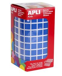 APLI Kids 4872 - Rollo de gomets cuadrados 10,0 mm, color azul