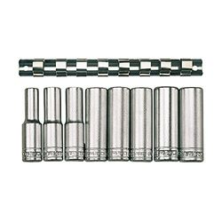 Teng M1207 9 Piece Clip Rail Socket Set Metric-1/2in Drive