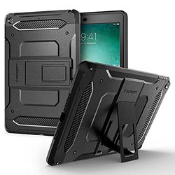 Spigen Tough Armor TECH met op maat gemaakt gehard glas ontworpen voor iPad 9.7 Case iPad 5e / 6e generatie Case (2017/2018) - Zwart