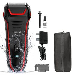 Wahl Clean and Close Plus, rasoio elettrico da uomo, rasoio elettrico da uomo, rasatura per barba, rasoio viso, lamina flessibile, trimmer di precisione, completamente impermeabile, facile da pulire,
