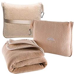 BlueHills Travel Pillow Blanket Compact Large T005