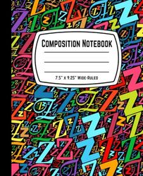 Composition Notebook 7.5" x 9.25" Wide-Ruled: Alphabet Name Initial Letter "Z" Lined Paper Journal – Personalized Monogram 110 Pages Gift Notebook for Kids, Boys, Girls, Teens, and Adults
