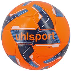 uhlsport Team Boll, Vuxna Unisex, Fluor Orange/Marinblå (Multicolor), 5