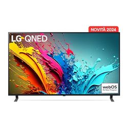 LG QNED 55'', Serie 85 2024, 55QNED85T6C, Smart TV 4K, Processore α8, Design slim, 20W, AI Picture Pro, 4 HDMI 2.1 120Hz, VRR, FreeSync Premium, Alexa, Wi-Fi, webOS 24, Telecomando puntatore