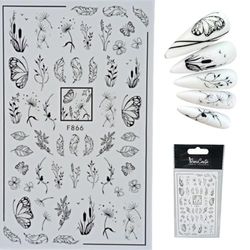 Autocollants linéaires ornements pour ongles adhésifs pour ornements Deni Carte