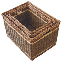 Red Hamper Windemere Log Baskets, Wicker, Brown, 45 x 67 x 45 cm